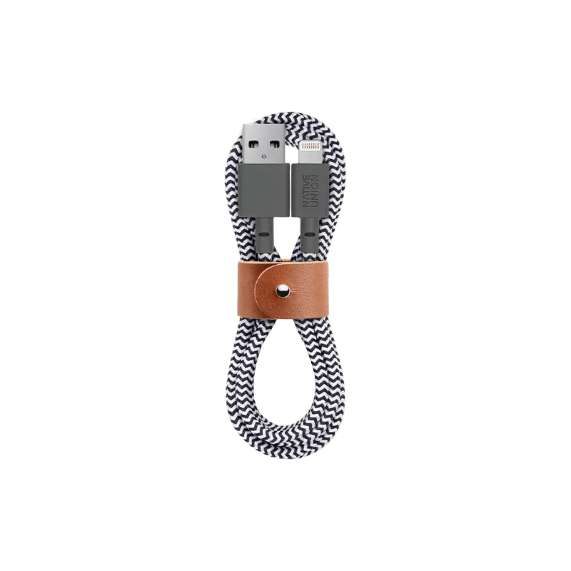 native-union-belt-cable-usb-a-vers-lightning-c-ble-mfi-1-2-m-avec-sangle-cuir-v- image 1