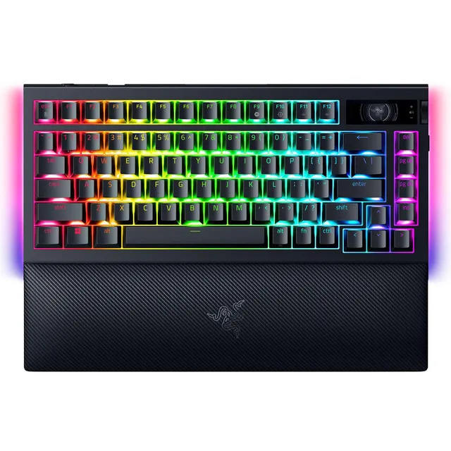 razer-blackwidow-v4-pro-75-clavier-gaming-sans-fil-hot-swap-cran-oled-command-di image 1