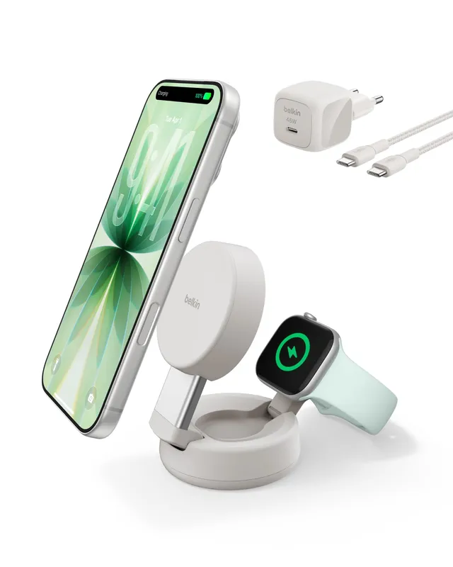 belkin-ultracharge-chargeur-magsafe-2-en-1-qi2-2-25-w-aimant-et-pliable-pour-iph image 1