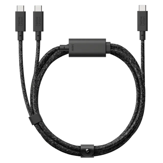 native-union-belt-cable-2-en-1-usb-c-vers-usb-c-et-usb-c-140w-c-ble-double-conne image 1