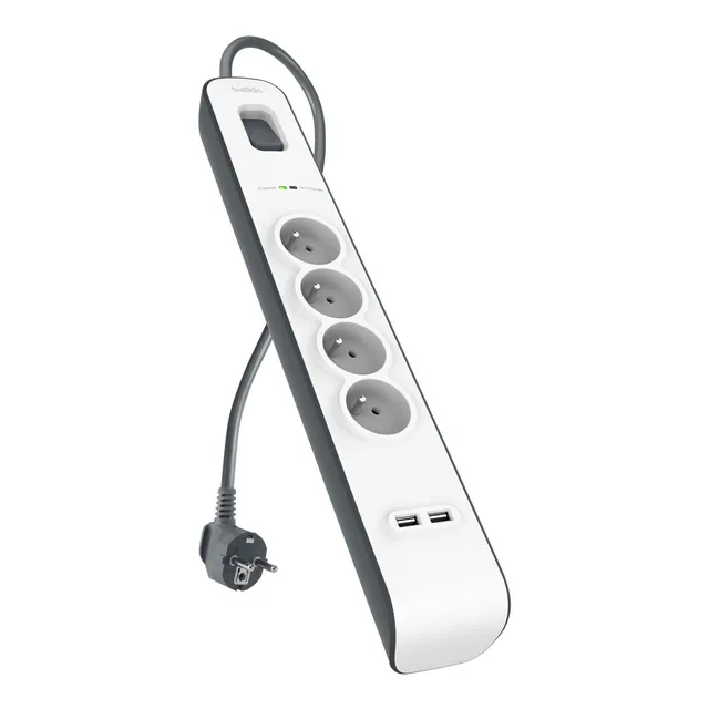 belkin-parafoudre-bsv401ca2m-multiprise-de-protection-4-prises-525-joules-2-port image 1