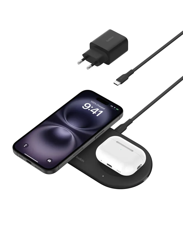 belkin-boostcharge-pro-station-de-recharge-2-en-1-qi2-15-w-compatible-magsafe-no image 1