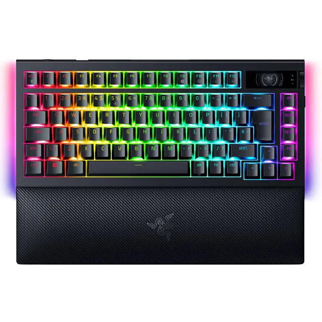 razer-blackwidow-v4-pro-75-clavier-gaming-sans-fil-hot-swap-avec-cran-oled-molet image 1