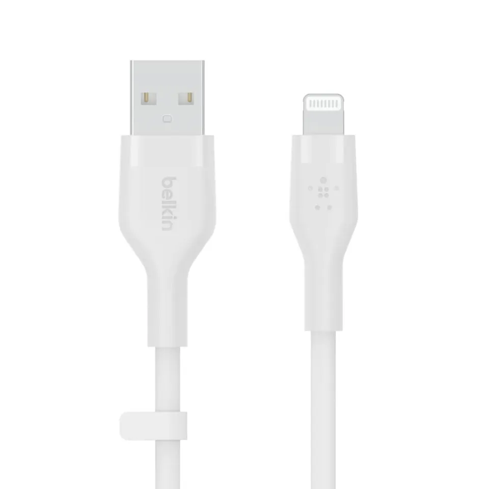 belkin-boostcharge-flex-c-ble-usb-a-vers-lightning-silicone-3-m-certifi-mfi-blan image 1