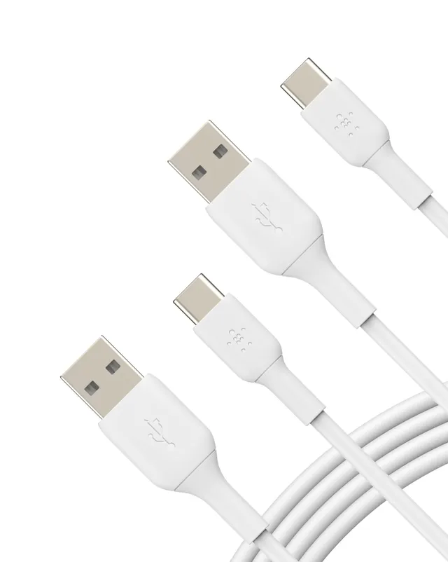 belkin-boostcharge-c-ble-usb-c-vers-usb-a-1-m-blanc-pack-de-2-certification-usb- image 1
