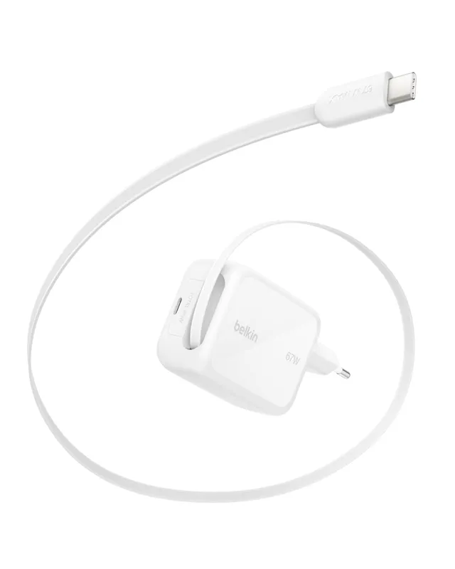 belkin-ultracharge-45-w-chargeur-secteur-usb-c-gan-avec-c-ble-r-tractable-80-cm- image 1