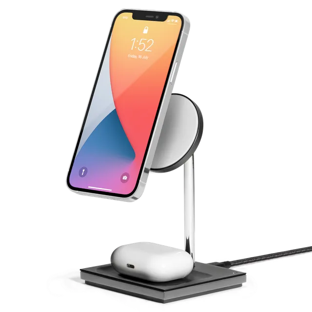 native-union-snap-2-en-1-chargeur-sans-fil-magn-tique-avec-support-iphone-12-15- image 1