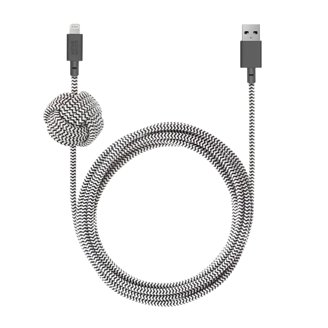 native-union-night-cable-usb-a-vers-lightning-3-m-c-ble-certifi-apple-mfi-avec-n image 1