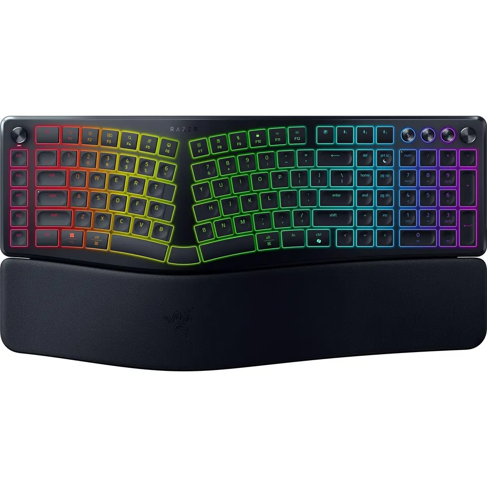 razer-pro-type-ergo-clavier-ergonomique-sans-fil-rgb-deux-parties-avec-ai-prompt image 1