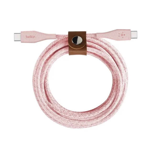 belkin-boostcharge-c-ble-usb-c-vers-usb-c-tress-avec-sangle-cuir-charge-rapide-u-2 image 1