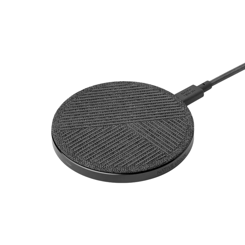 native-union-drop-wireless-charger-chargeur-sans-fil-qi-10-w-base-aluminium-et-t image 1