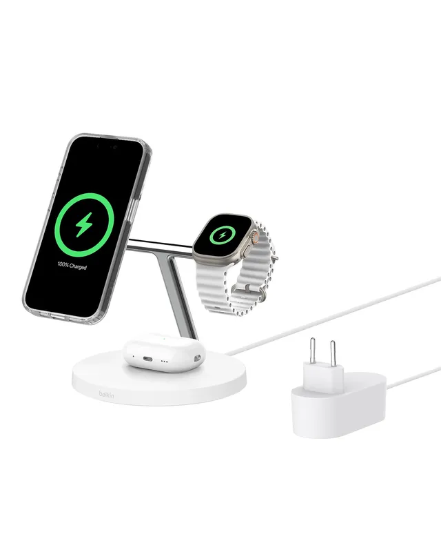 belkin-boostcharge-station-de-recharge-3-en-1-qi2-15w-magsafe-blanc-iphone-apple image 1