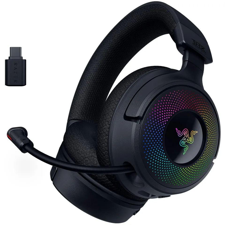 razer-kraken-v4-casque-gaming-sans-fil-3-modes-triforce-40-mm-thx-spatial-audio- image 1
