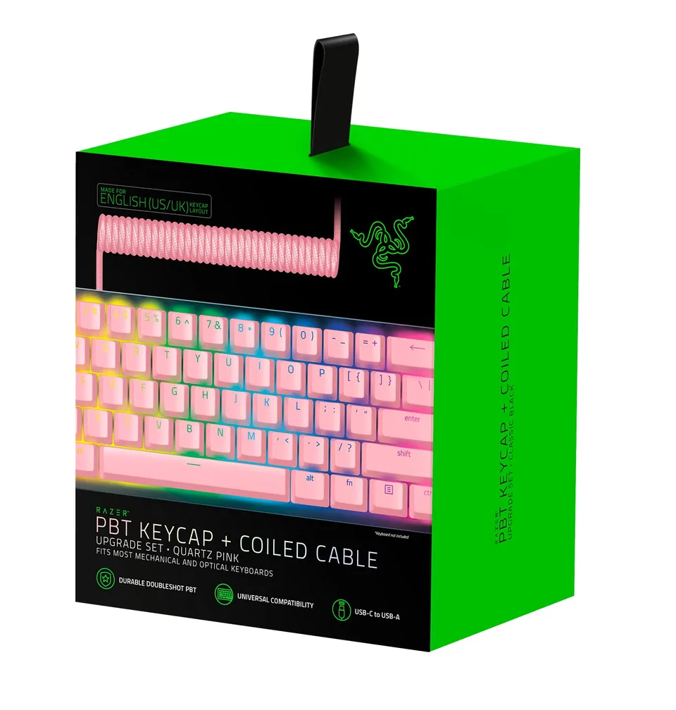 razer-upgrade-set-120-capuchons-de-touches-pbt-doubleshot-avec-c-ble-spiral-usb- image 1