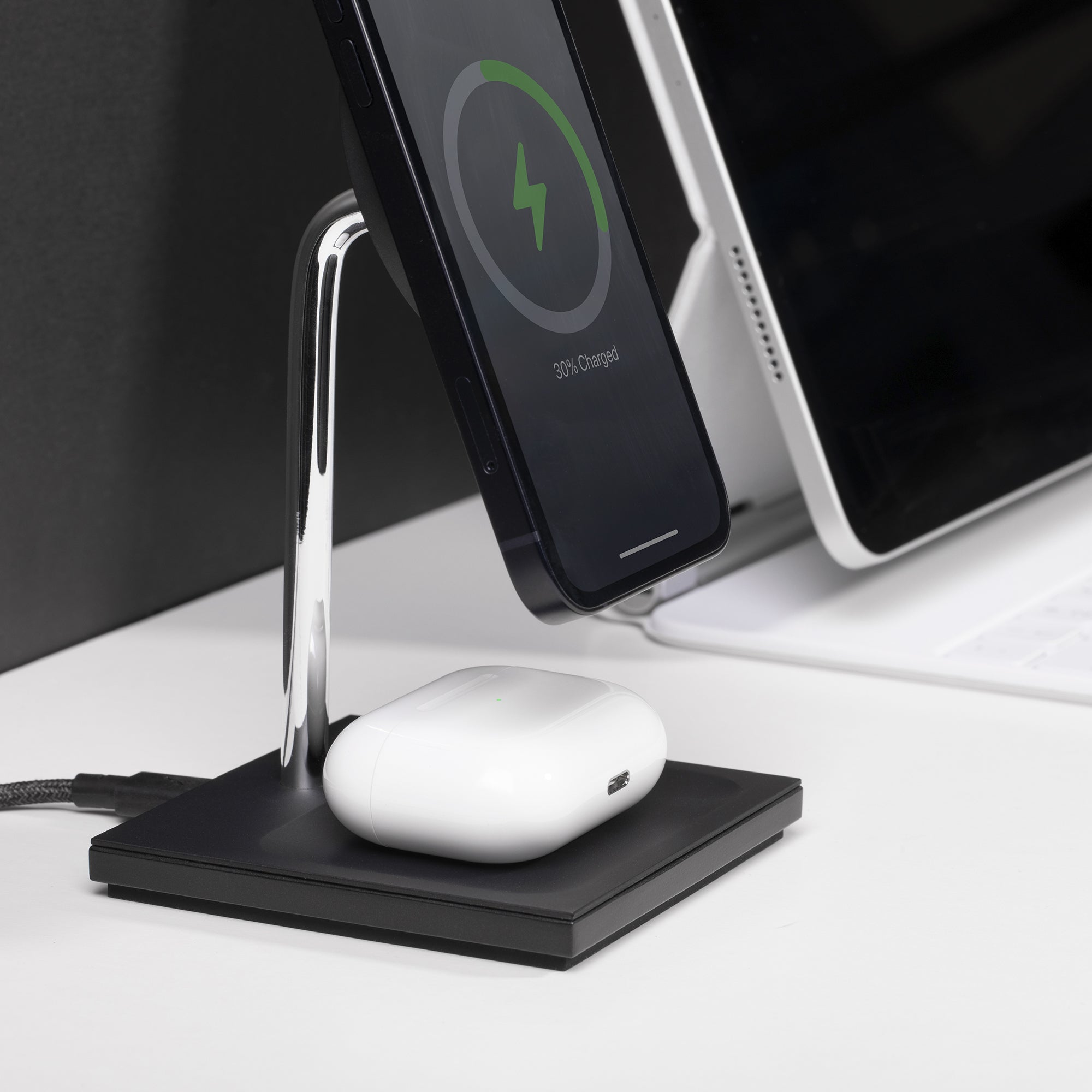 native-union-snap-2-en-1-chargeur-sans-fil-magn-tique-avec-support-iphone-12-15- image 2