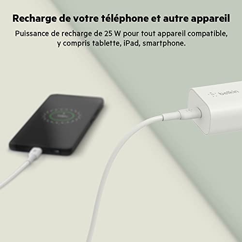 belkin-boostcharge-chargeur-secteur-usb-c-pd-3-0-pps-25-w-charge-rapide-iphone-e image 8