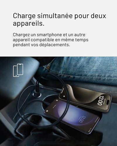 belkin-boostcharge-chargeur-voiture-double-port-42-w-usb-c-pd-3-0-usb-a-charge-r image 8