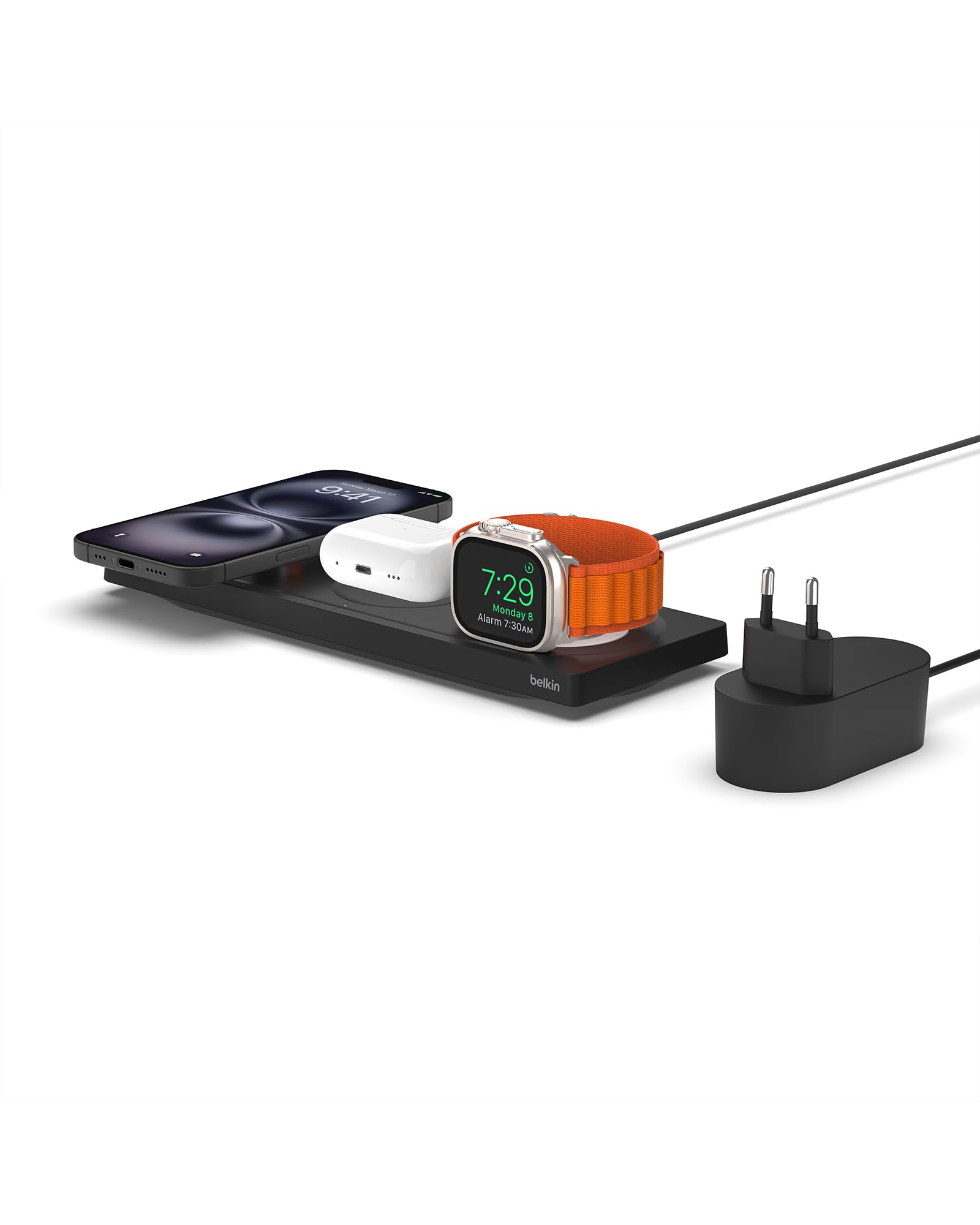 belkin-chargeur-sans-fil-magsafe-3-en-1-certifi-mfi-pour-iphone-apple-watch-et-a image 1