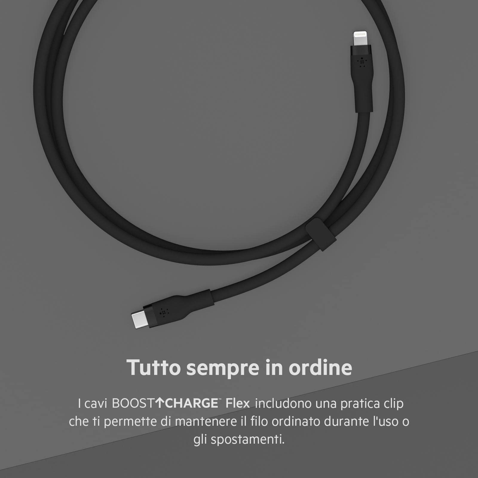belkin-boostcharge-flex-c-ble-usb-c-vers-lightning-3-m-en-silicone-certifi-mfi-2 image 5