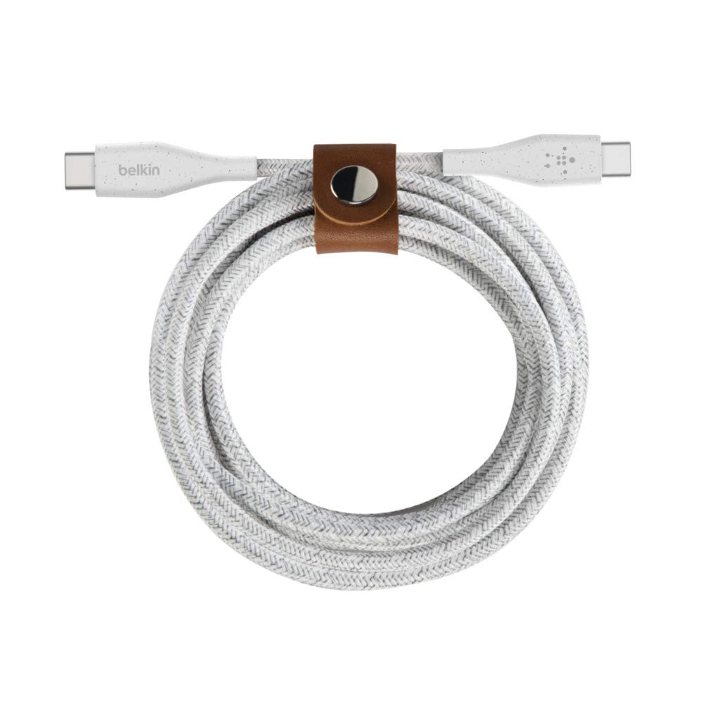 belkin-boostcharge-c-ble-usb-c-vers-usb-c-tress-avec-sangle-cuir-charge-rapide-u image 1
