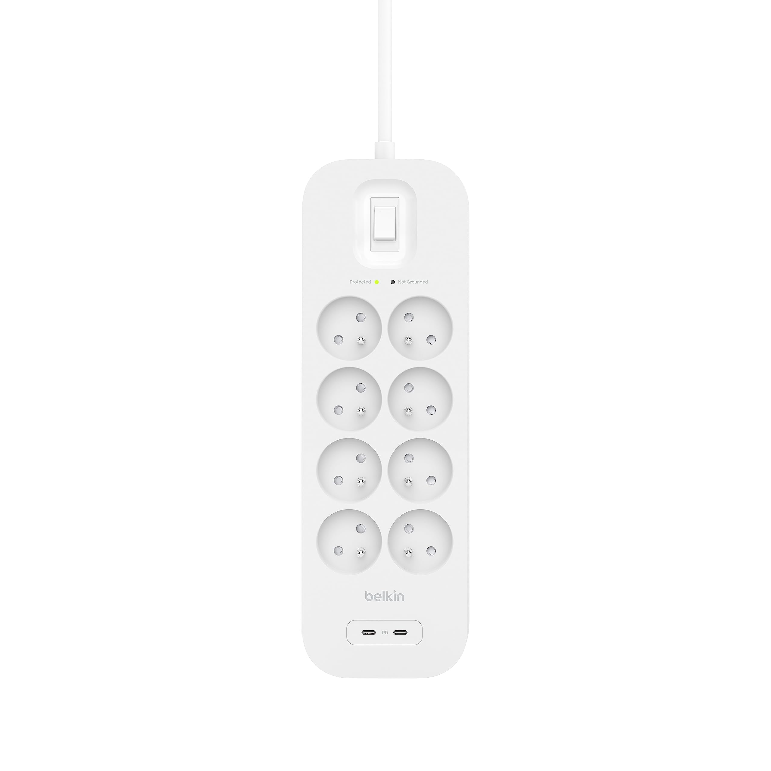 belkin-multiprise-parafoudre-8-prises-avec-2-ports-usb-c-pd-18-w-protection-900- image 1