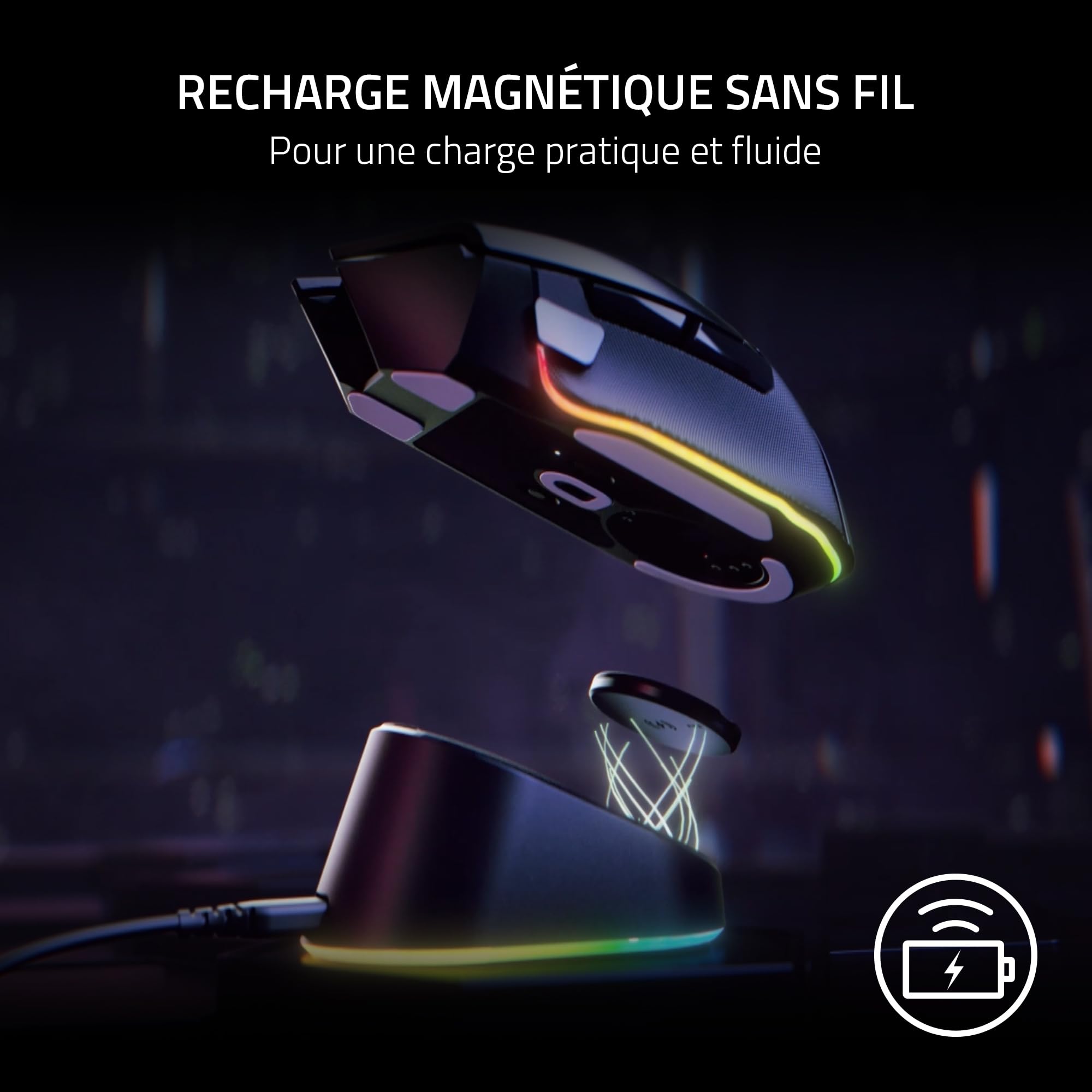 razer-mouse-dock-pro-charging-puck-station-de-recharge-magn-tique-sans-fil-avec- image 2