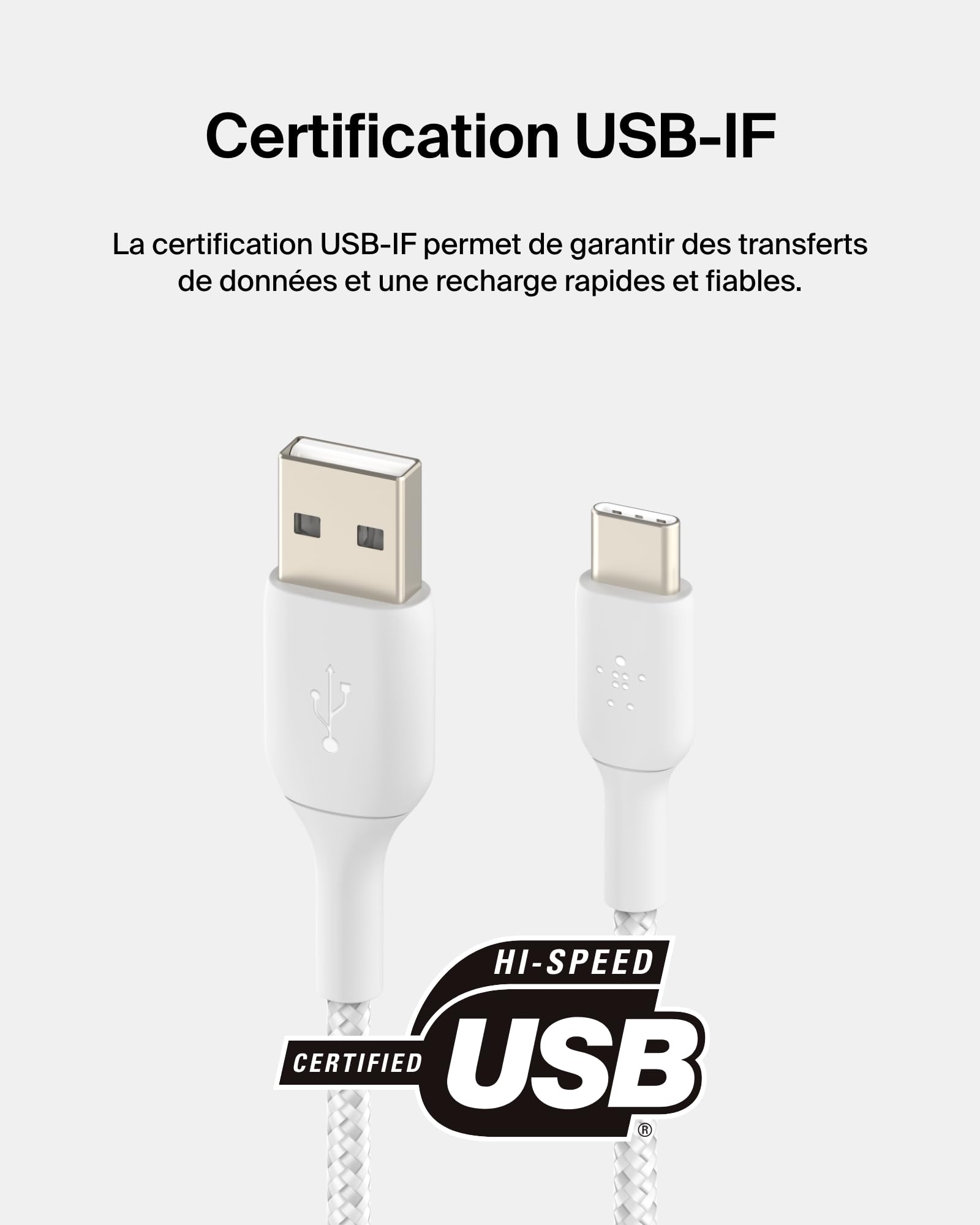 belkin-boostcharge-c-ble-usb-c-vers-usb-a-tress-nylon-3-m-charge-et-synchronisat image 3