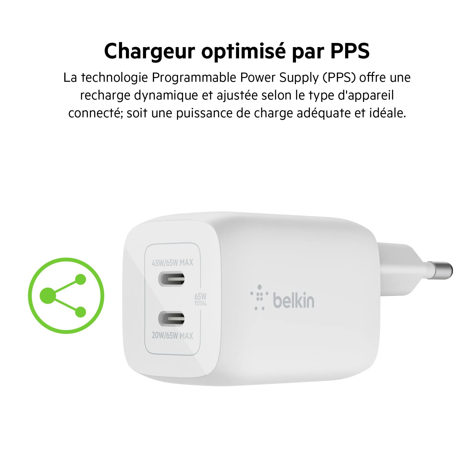 belkin-chargeur-secteur-double-port-usb-c-45-w-gan-power-delivery-3-0-pps-pour-i image 7