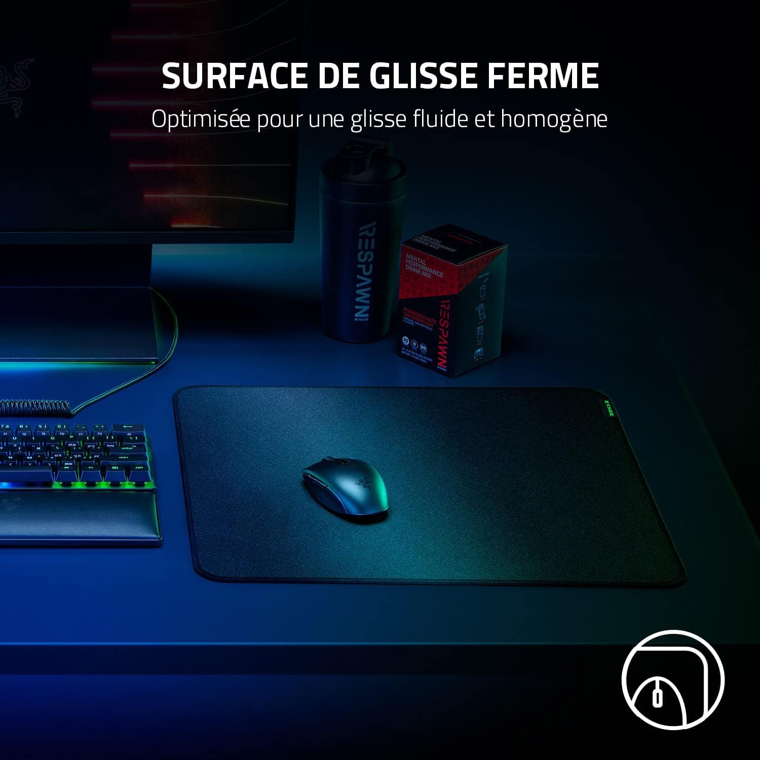 razer-strider-xxl-tapis-de-souris-gaming-hybride-souple-rigide-900-400-mm-base-a image 2