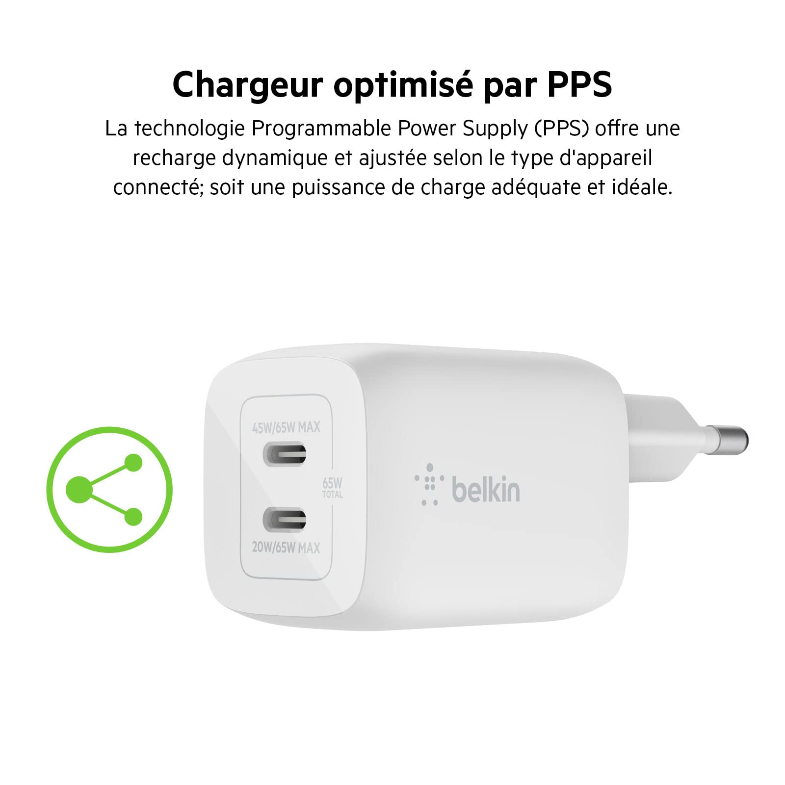 belkin-boost-charge-pro-chargeur-secteur-gan-double-usb-c-65-w-avec-pps-et-pd-3- image 6