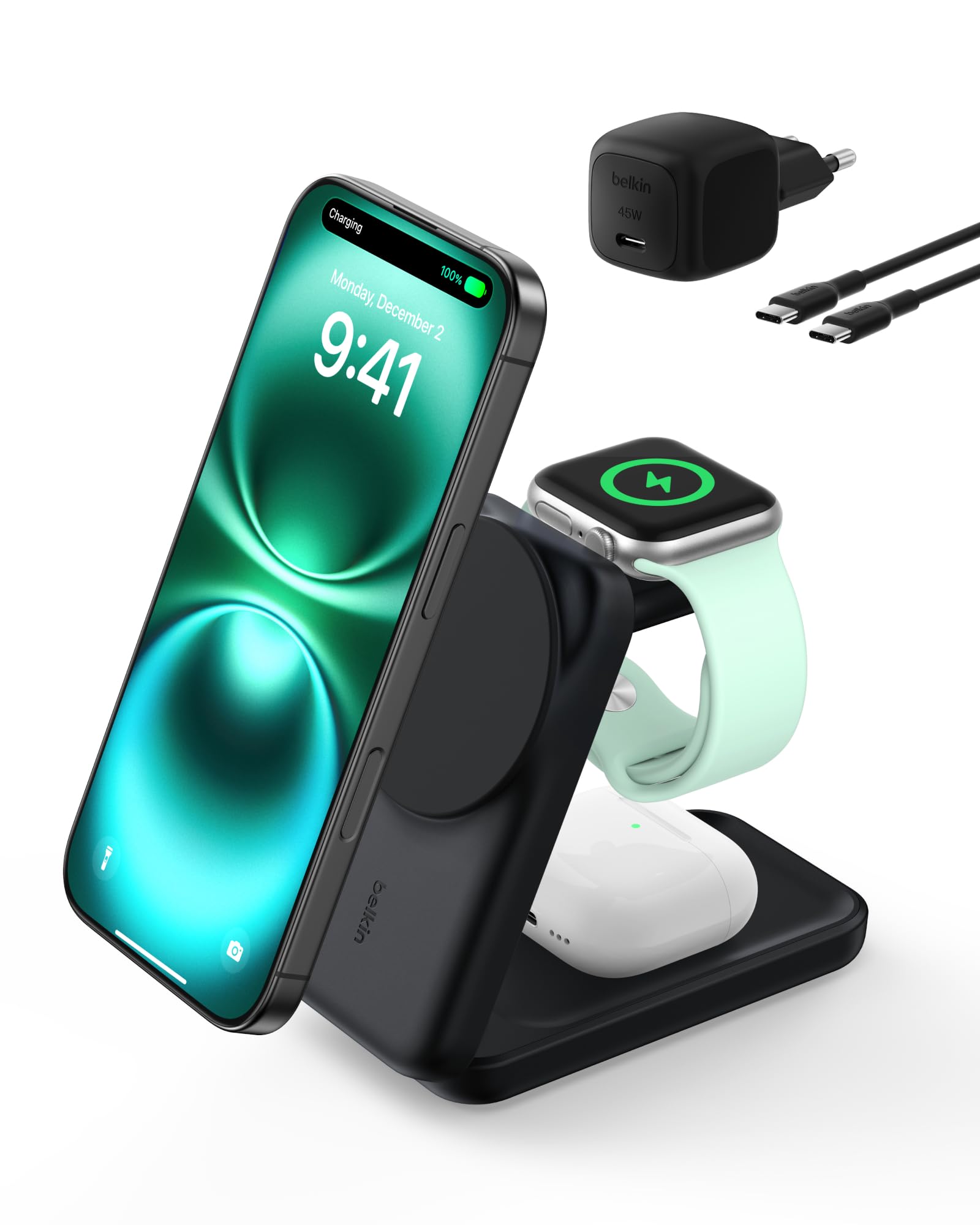 belkin-ultracharge-chargeur-induction-3-en-1-qi2-25w-station-magn-tique-pliable- image 1