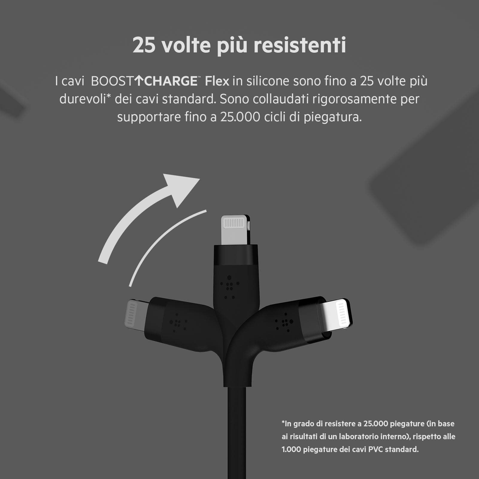 belkin-boostcharge-flex-c-ble-usb-c-vers-lightning-3-m-en-silicone-certifi-mfi-2 image 3