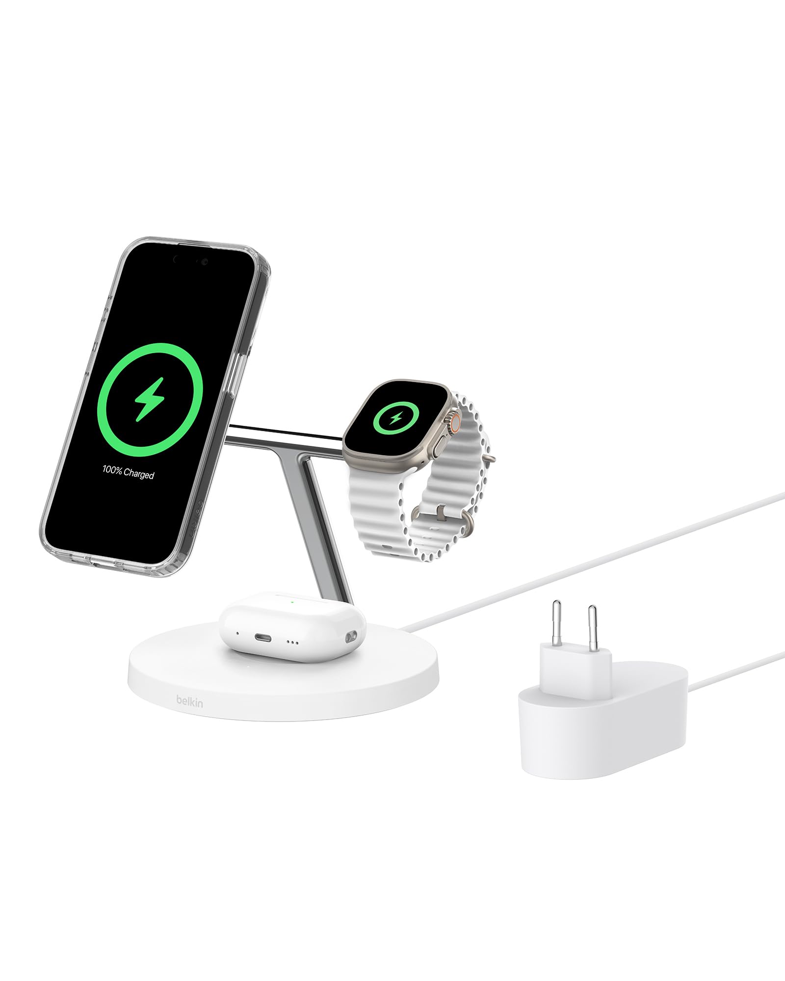 belkin-boostcharge-station-de-recharge-3-en-1-qi2-15w-magsafe-blanc-iphone-apple image 1