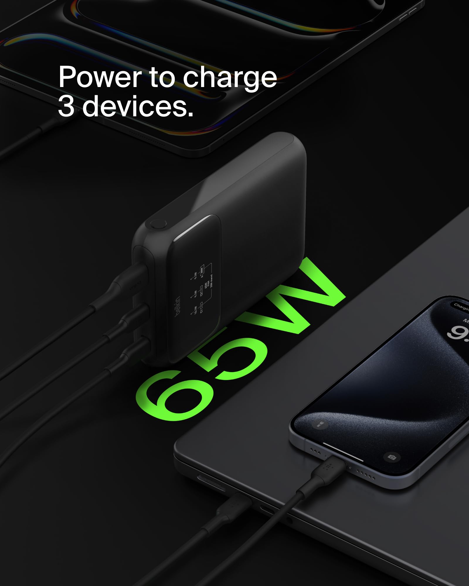 belkin-boostcharge-batterie-externe-20-000-mah-3-ports-65w-usb-c-power-delivery- image 4
