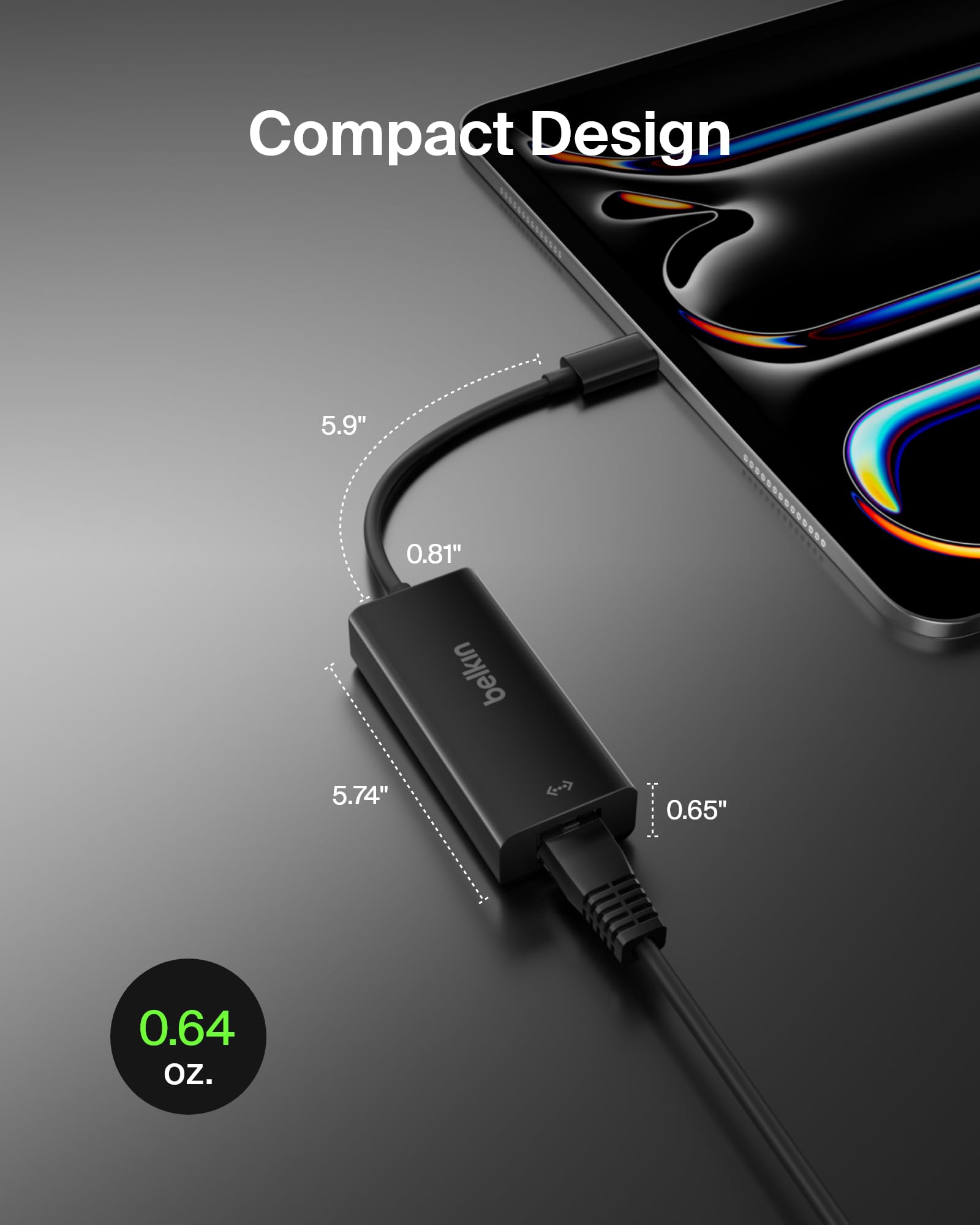 belkin-adaptateur-usb-c-vers-ethernet-gigabit-femelle-noir-compatible-ipad-pro-e image 5