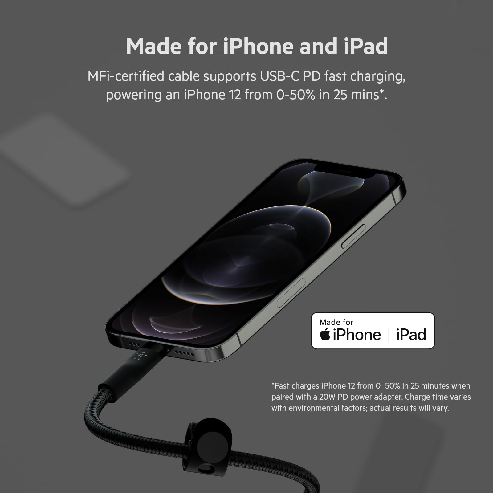 belkin-boostcharge-pro-flex-c-ble-tress-usb-c-vers-lightning-2-m-certifi-mfi-rec image 3