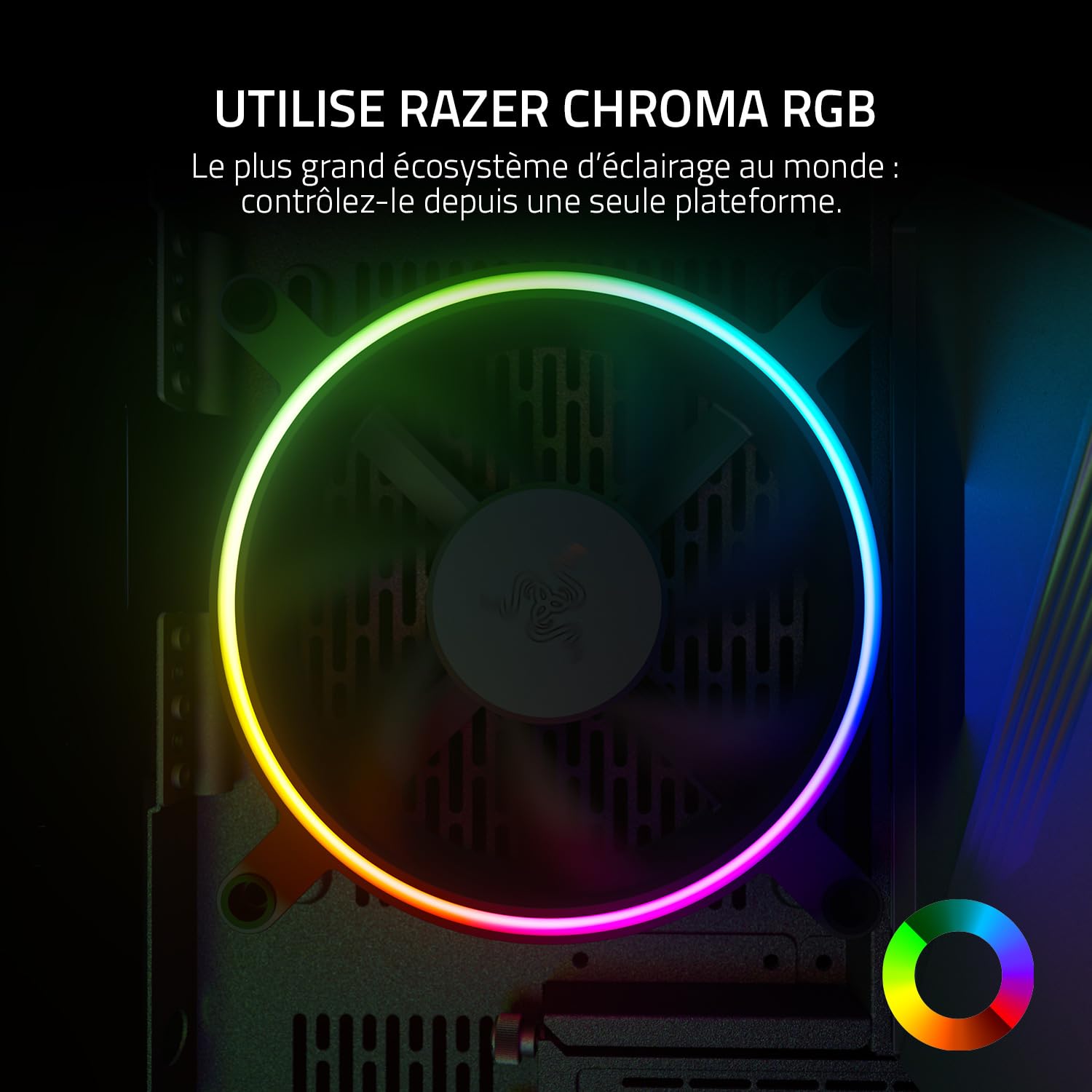 razer-kunai-chroma-120mm-ventilateur-pc-argb-hydraulique-pwm-pack-3-ventilateurs image 5