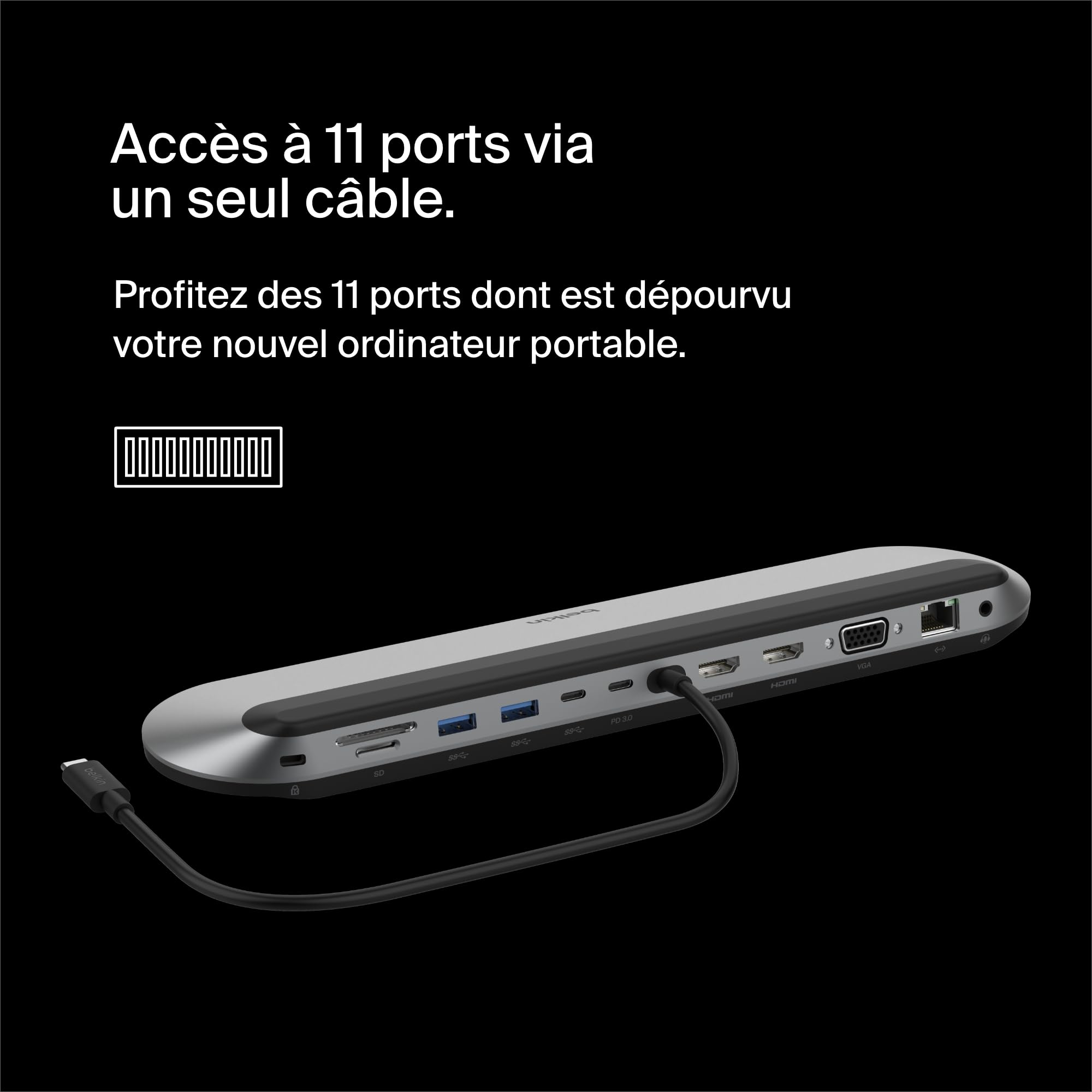 belkin-connect-usb-c-11-en-1-dock-pro-station-d-accueil-triple-cran-4k-pd-100-w- image 2