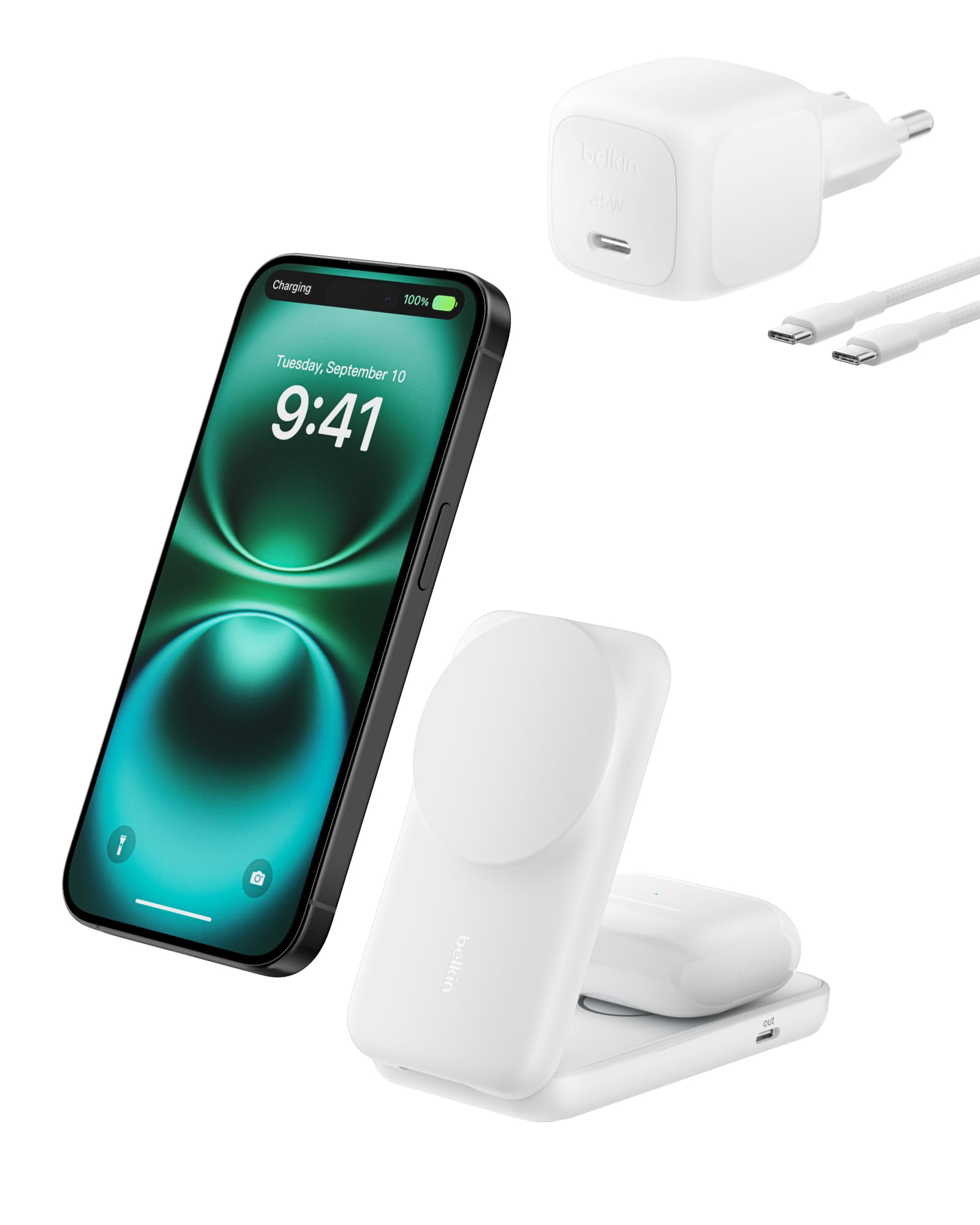 belkin-ultracharge-2-en-1-chargeur-induction-qi2-25-w-pliable-compatible-magsafe image 1