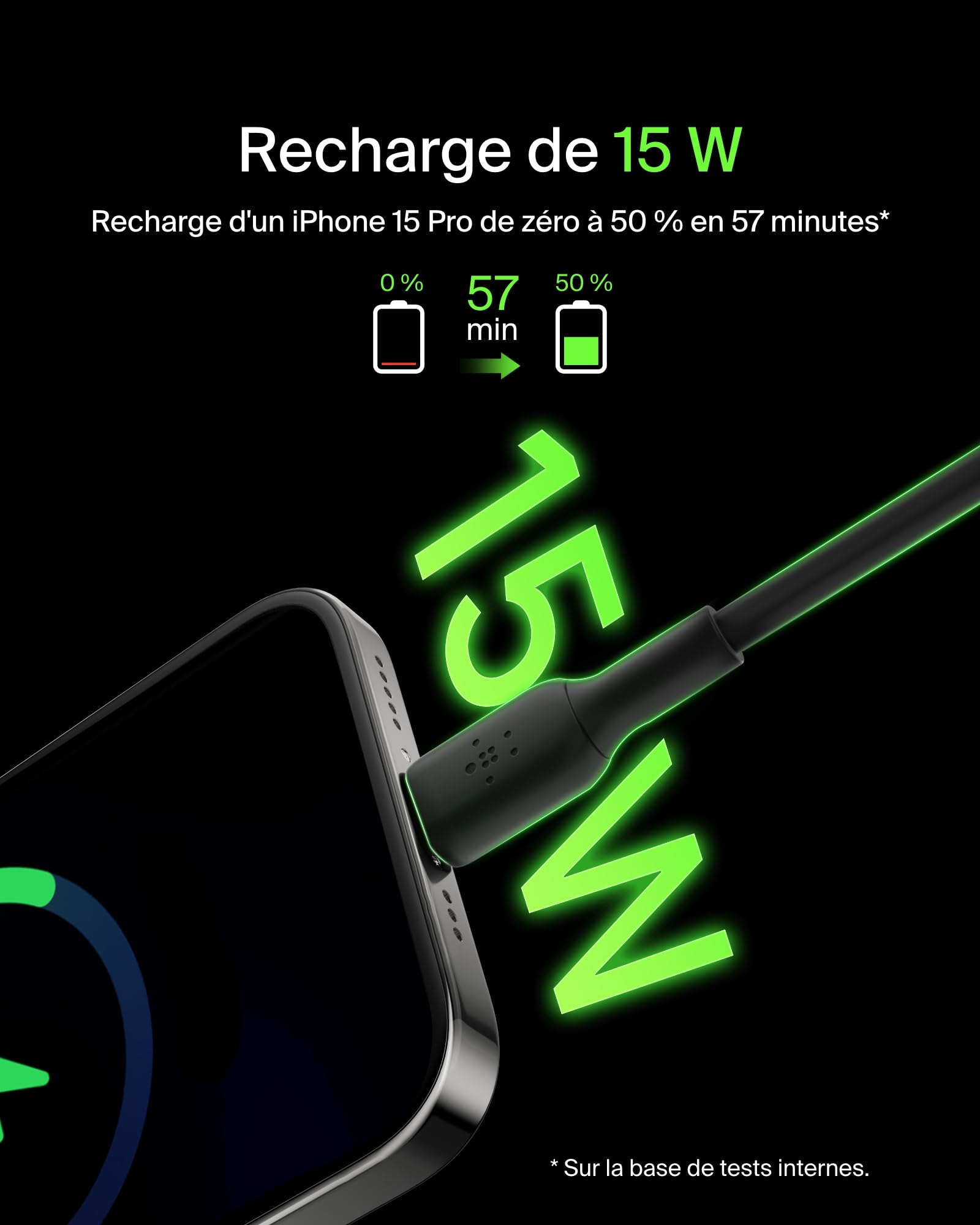 belkin-boostcharge-c-ble-usb-c-vers-usb-a-2-m-certifi-usb-if-pour-iphone-15-16-g image 2