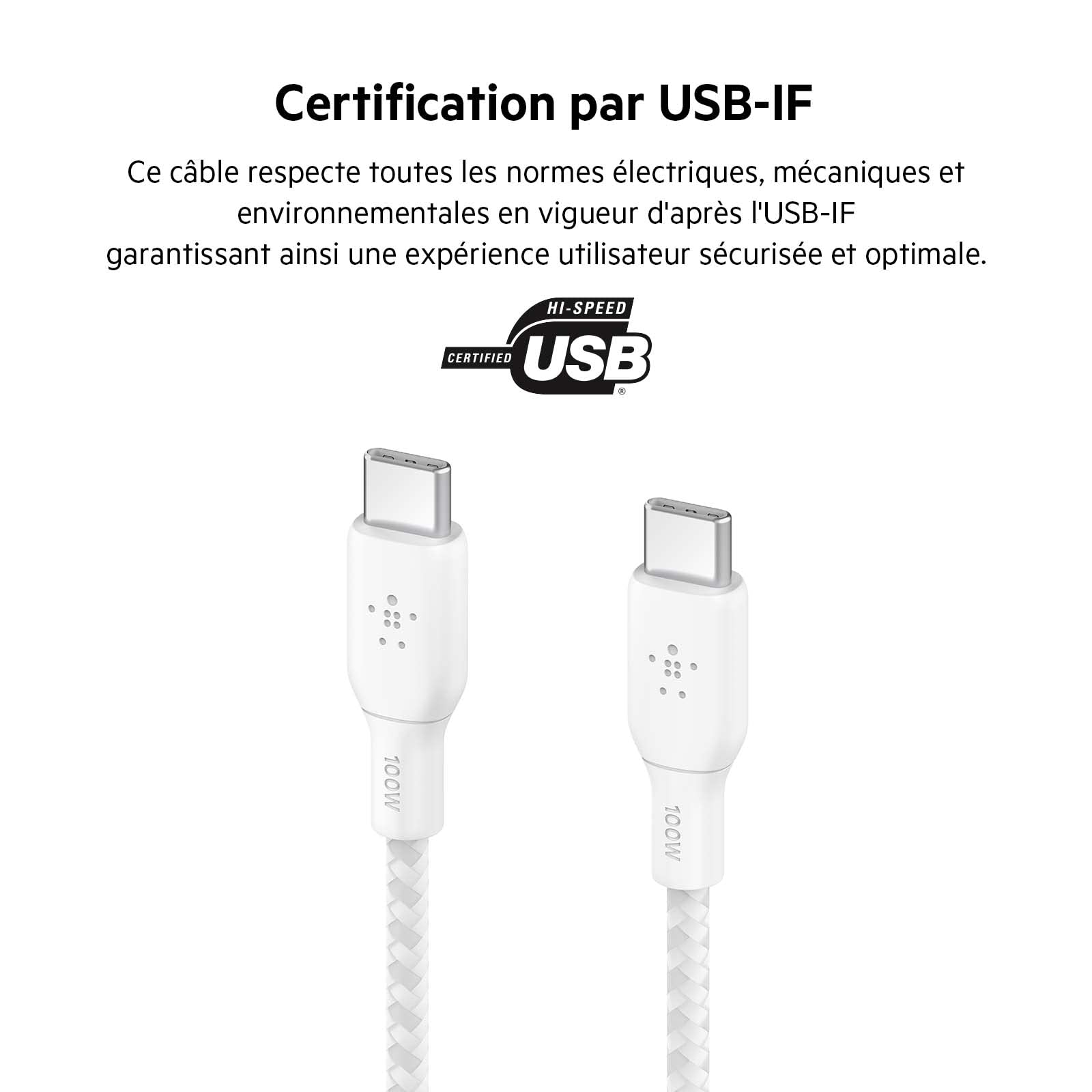 belkin-boost-charge-c-ble-usb-c-vers-usb-c-100-w-certifi-usb-if-gaine-tress-e-ny image 6