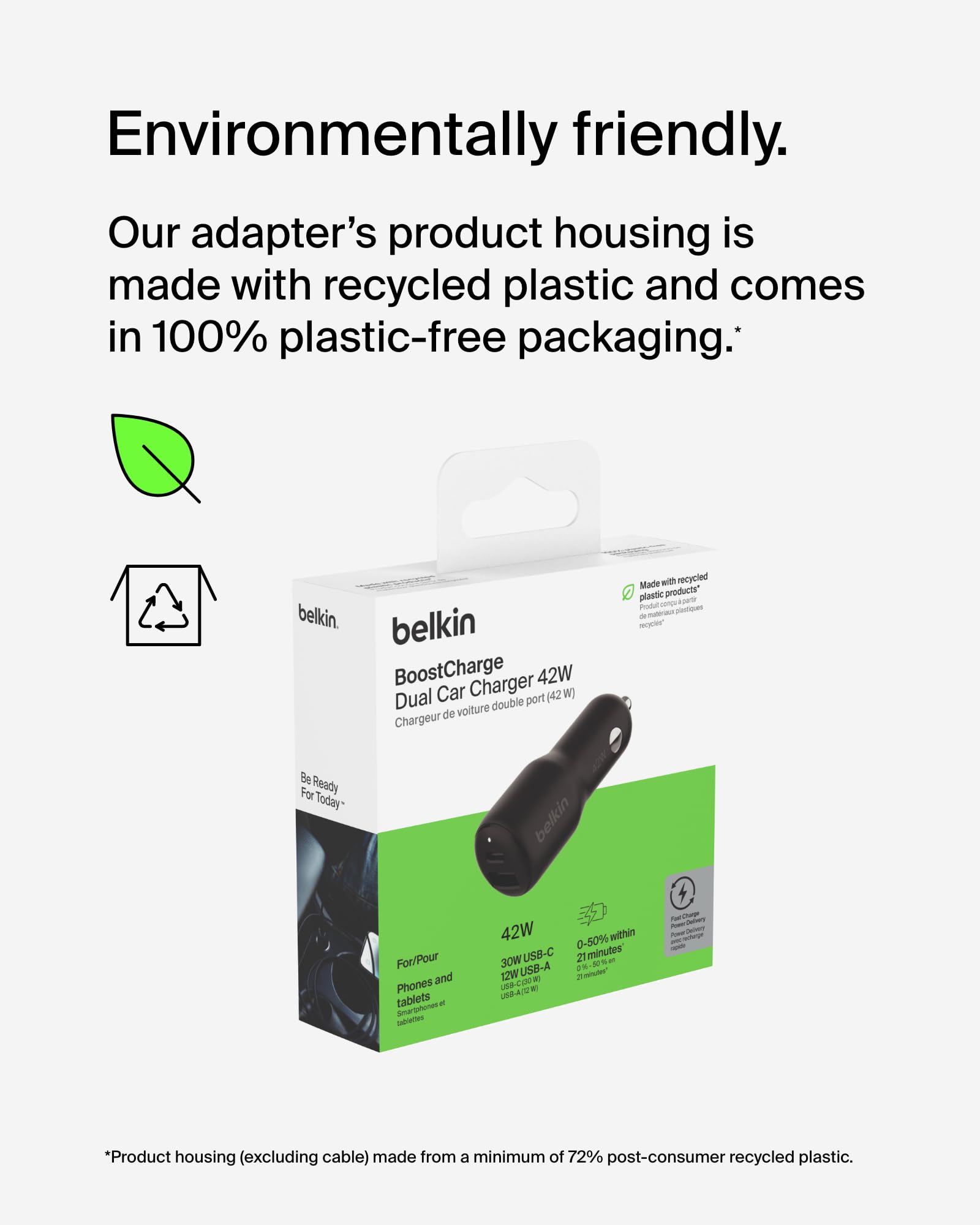 belkin-boostcharge-chargeur-voiture-double-port-42-w-usb-c-pd-3-0-usb-a-charge-r image 5