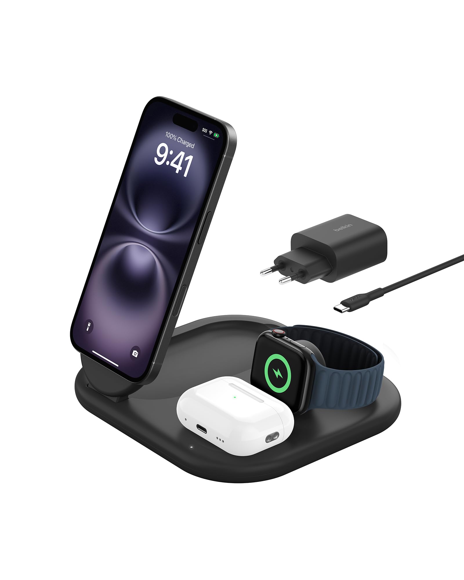 belkin-boostcharge-socle-de-recharge-3-en-1-magn-tique-et-pliable-qi2-15-w-compa image 1