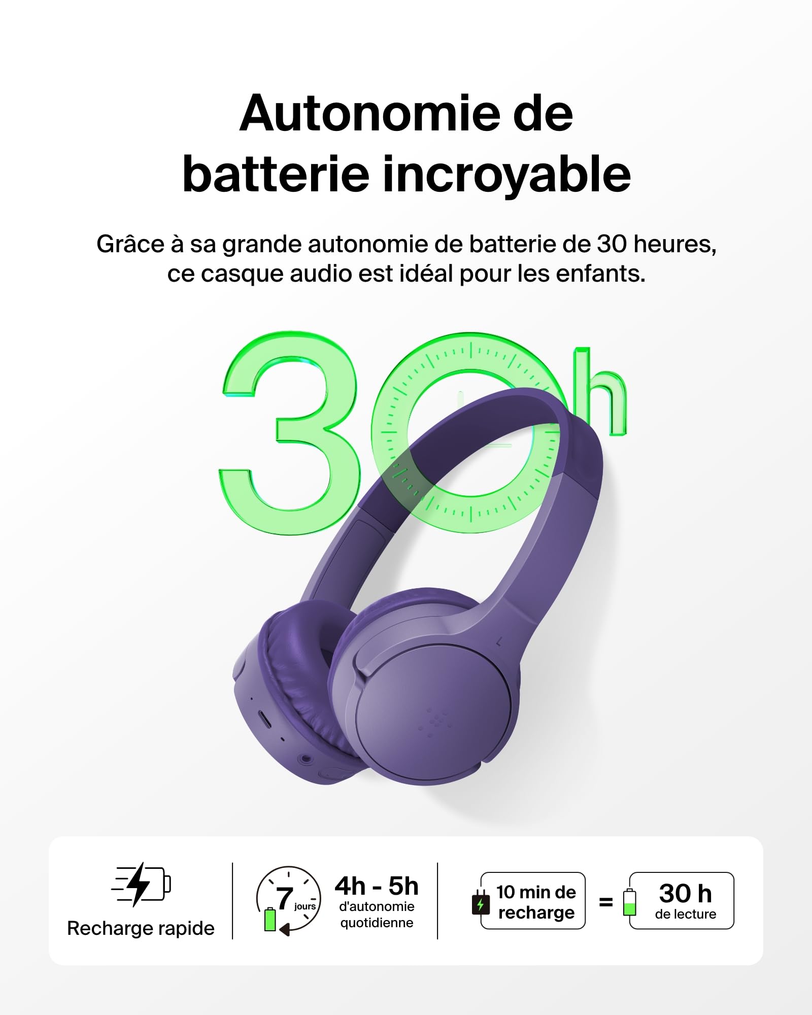 belkin-soundform-mini-casque-sans-fil-pour-enfants-avec-micro-bluetooth-5-3-limi image 4