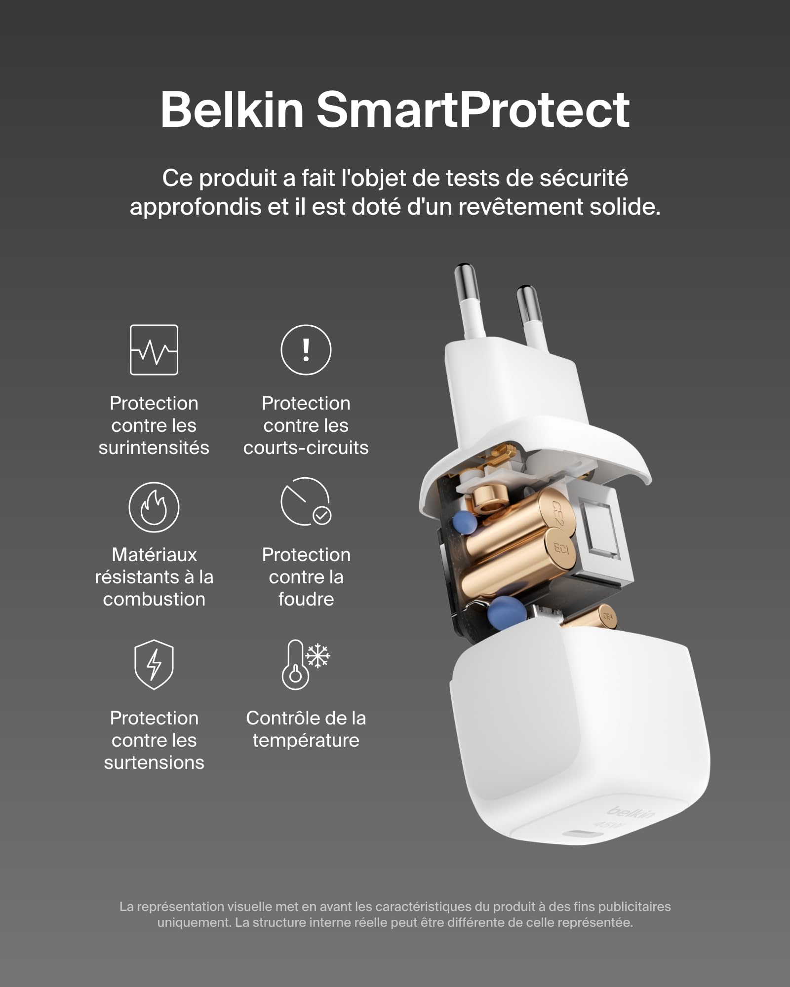 belkin-boostcharge-chargeur-secteur-compact-45w-usb-c-pd-3-1-blanc-iphone-16-gal image 4