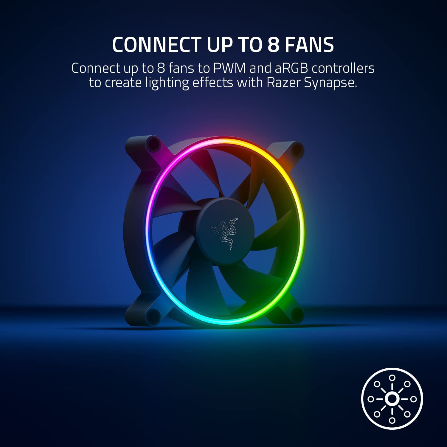 razer-kunai-chroma-140-mm-ventilateur-pc-argb-hydraulique-pwm-haute-performance- image 4