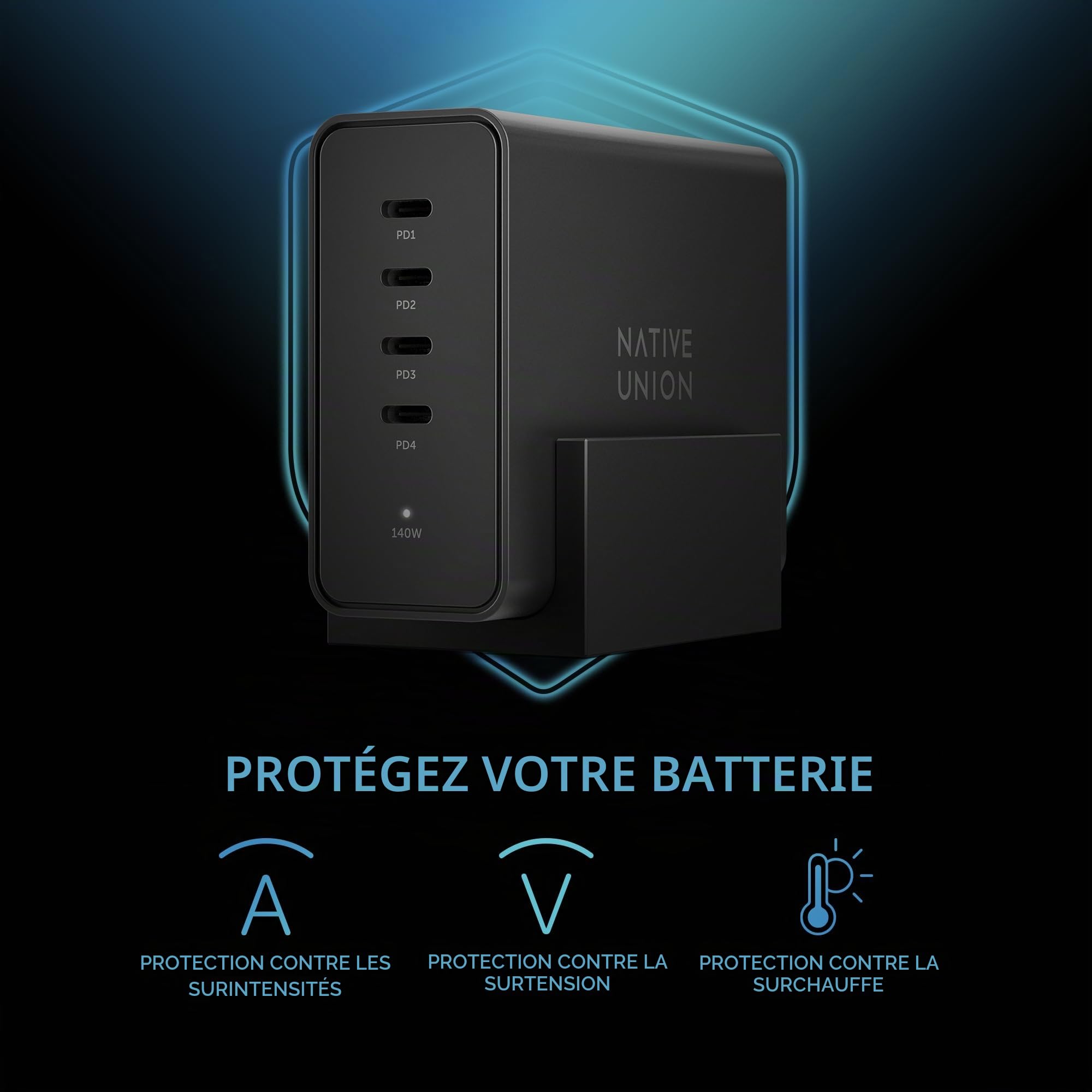 native-union-fast-gan-charger-pd-140w-station-de-charge-4-ports-usb-c-power-deli image 8