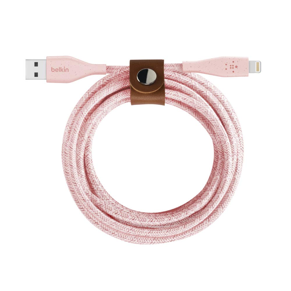 belkin-duratek-plus-c-ble-lightning-vers-usb-a-1-2m-rose-c-ble-de-recharge-renfo image 2