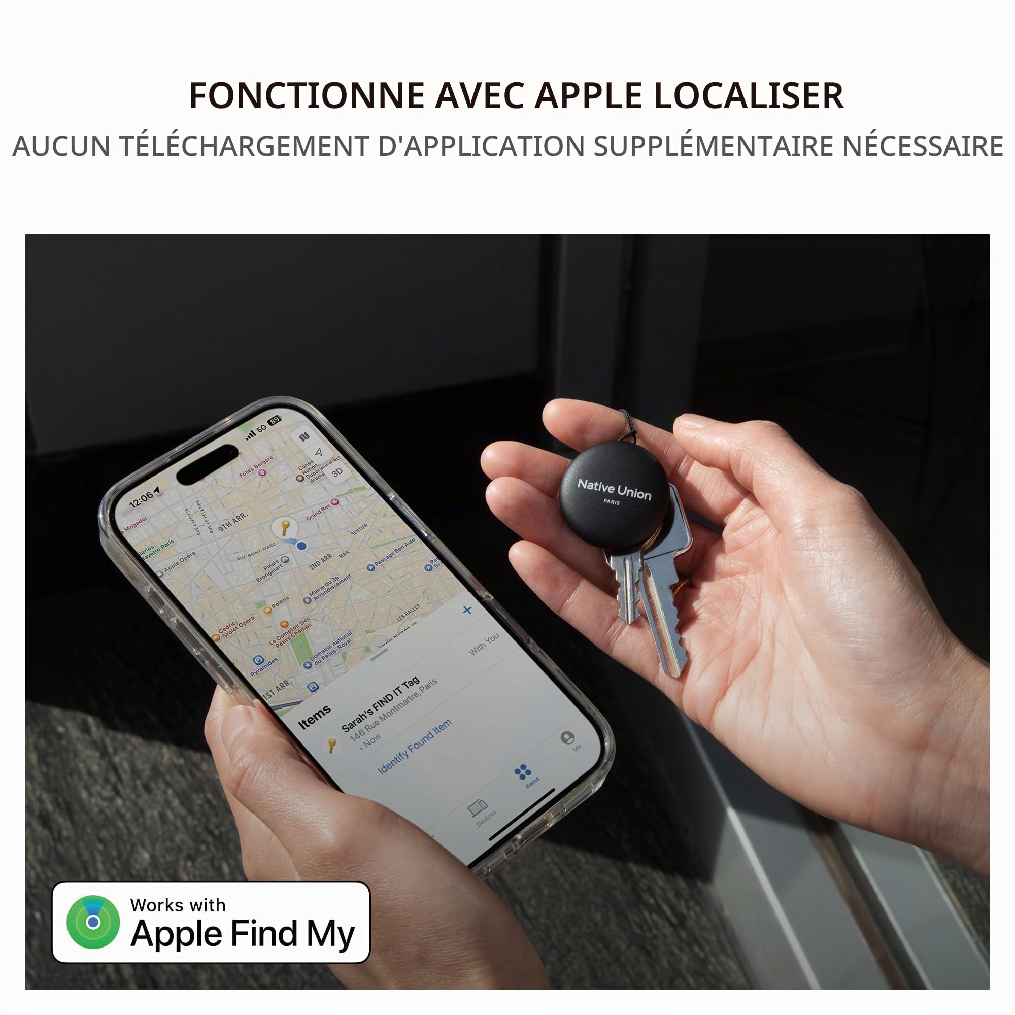 native-union-find-it-tag-tracker-bluetooth-fin-compatible-apple-find-my-batterie image 3