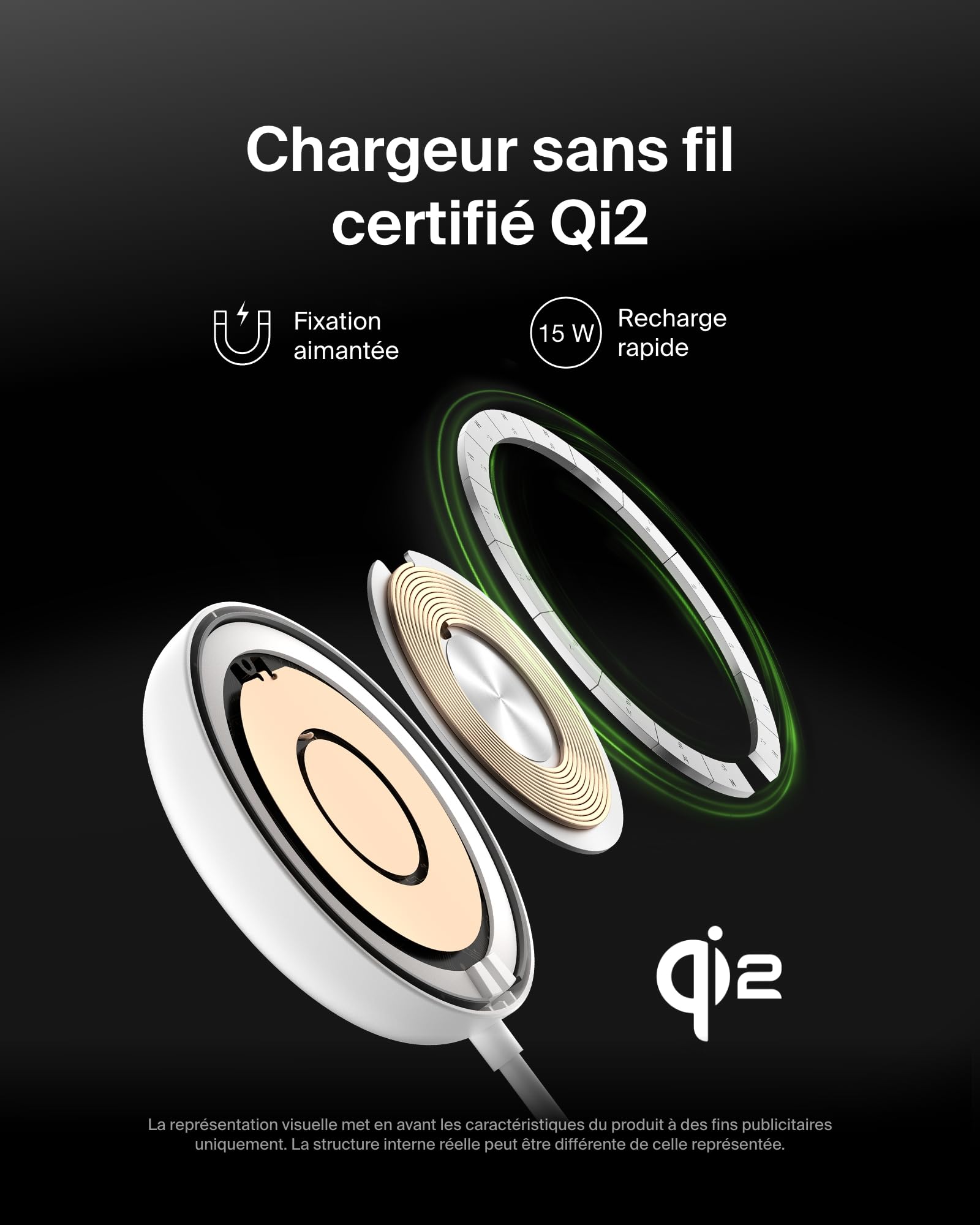 belkin-boostcharge-pro-station-de-charge-sans-fil-magn-tique-15-w-certifi-e-qi2- image 2